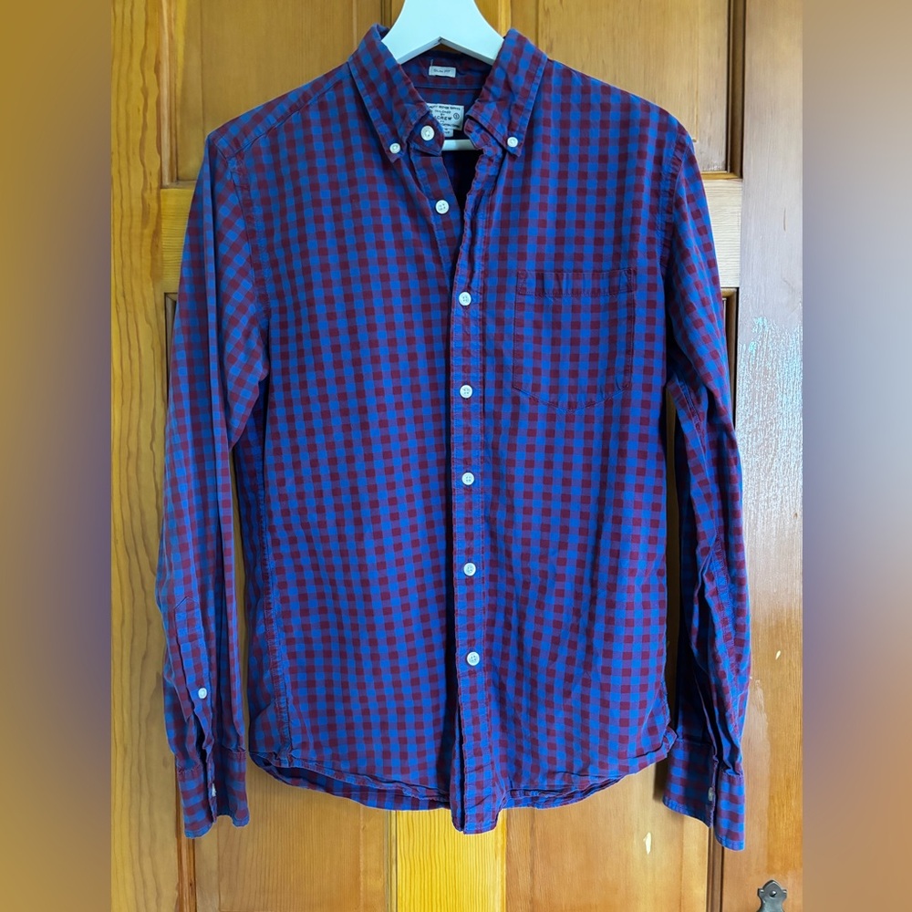 J. Crew Red & Blue Checked Button-Down Shirt